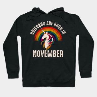 Unicorns Are Born In November Hoodie